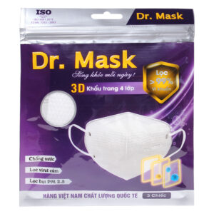 Khẩu trang 3D Dr. Mask 4 lớp (Túi 3 chiếc)