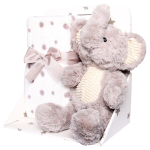 Hộp qu&agrave; BEBE Comfort voi ghi v&agrave; chăn b&eacute; trai BC70154