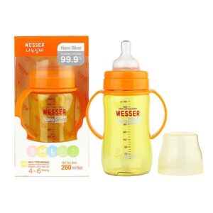 B&igrave;nh sữa Wesser Nano Silver cổ rộng 260ml (4 - 6 th&aacute;ng)