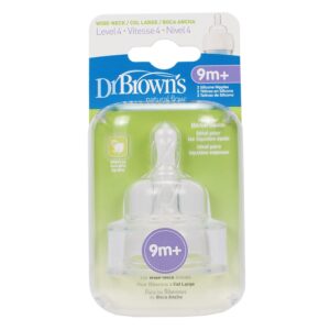 Vỉ 2 n&uacute;m ty DrBrown's cổ rộng số 4 (Tr&ecirc;n 9 th&aacute;ng)