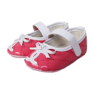 Giày búp bê Gucci tập đi da bóng nơ