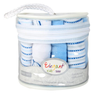 Set quà 12 khăn mặt Elegant Kids 2000 6002 xanh