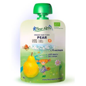 Dinh dưỡng trái cây organic Fleur Alpine lê 90g