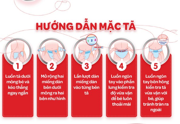 cách mặc tã huggies platinum cho bé