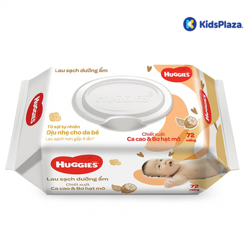 Khăn ướt huggies cacao và bơ hạt mỡ 72 miếng 1 Khăn ướt Huggies cacao và bơ hạt 72 miếng