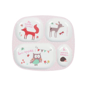 Khay ăn dặm 4 ngăn MBVT''S U01 Forest Pink 180g