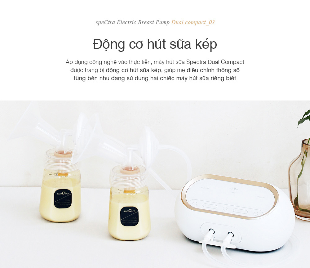 Máy hút sữa điện đôi kép Spectra Dual Compact 7 may hut sua dien doi kep spectra dual compact 10