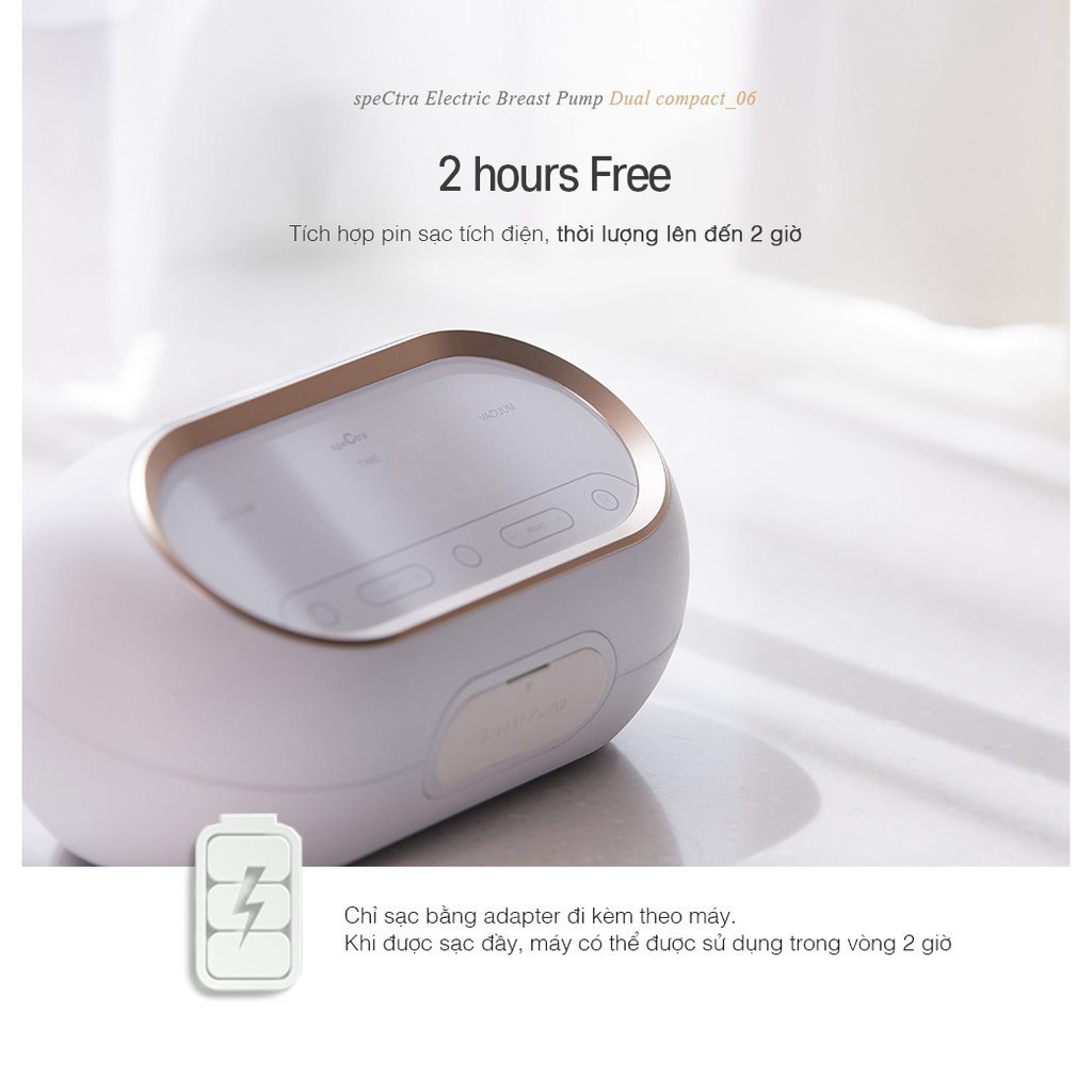 Máy hút sữa điện đôi kép Spectra Dual Compact 15 may hut sua dien doi kep spectra dual compact 9