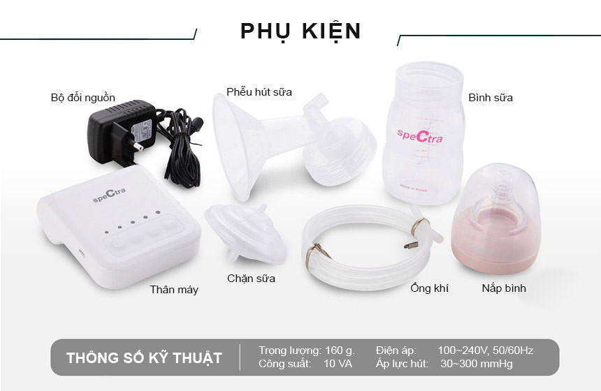 Máy hút sữa điện đơn Spectra Q 8 may hut sua dien don spectra q 3