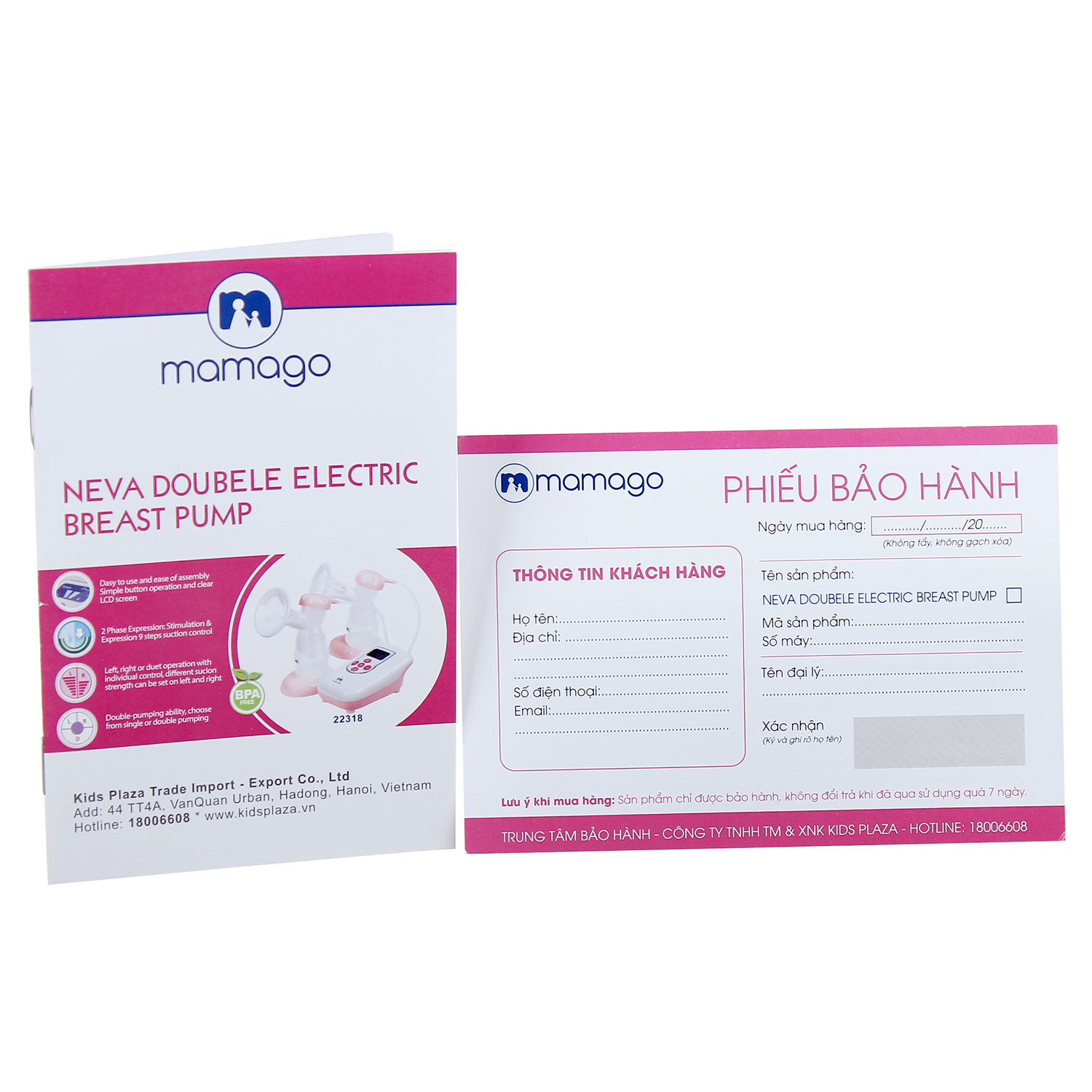 Máy hút sữa điện đôi Neva Mamago 8 Máy hút sữa đôi Neva Mamago