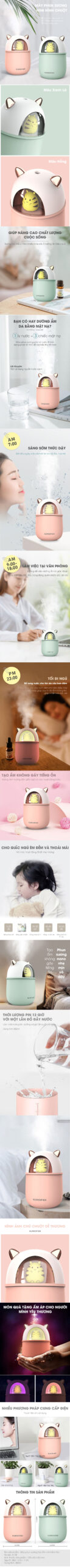 Máy phun sương tạo ẩm mini hình chuột CL03 3 may-phun-suong-tao-am-hinh-chuot