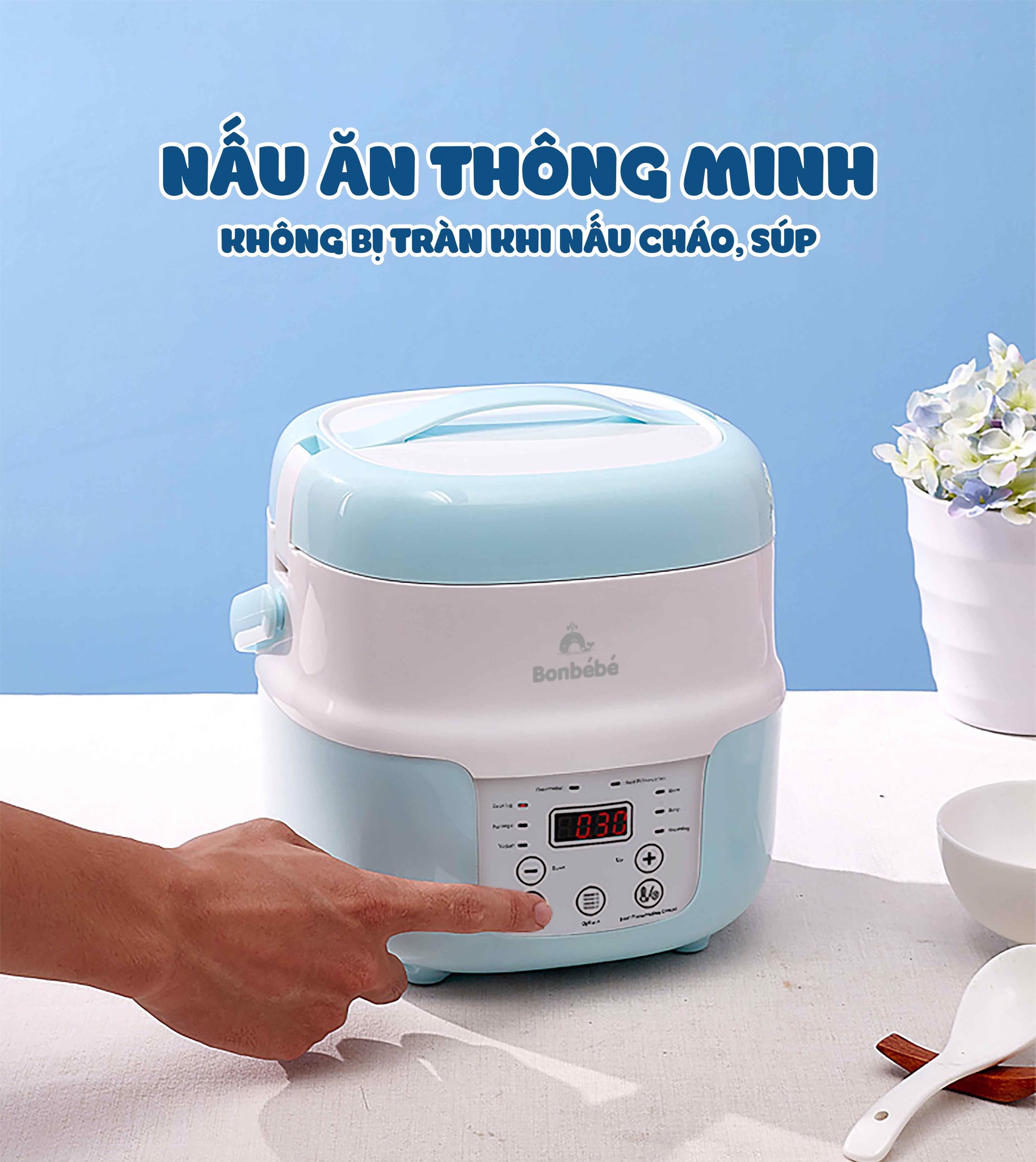 Nồi nấu nhanh thông minh Bonbébé BB-36 dung tích 2000ml 2 noi nau nhanh thong minh bonbebe bb 36 dung tich 2000ml 3