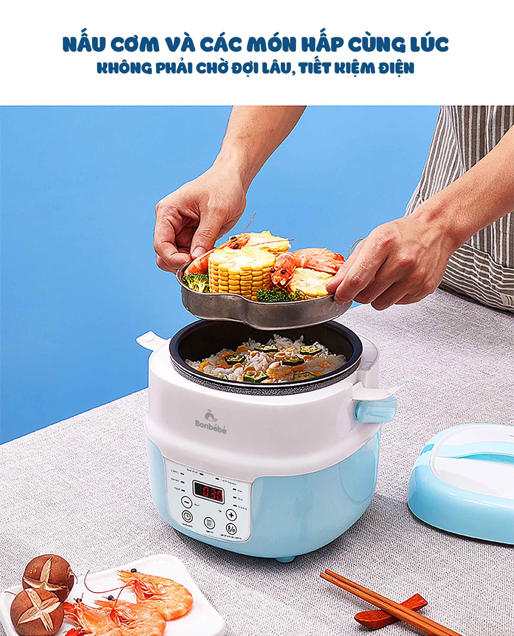 Nồi nấu nhanh thông minh Bonbébé BB-36 dung tích 2000ml 8 noi nau nhanh thong minh bonbebe bb 36 dung tich 2000ml 9