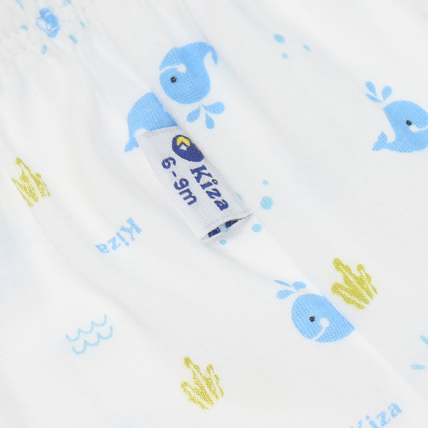 Quần dài sơ sinh mẹ bé in cá heo (Trắng Xanh) 9-12M 3 quan dai so sinh kiza in ca heo trang xanh 0 3m 3