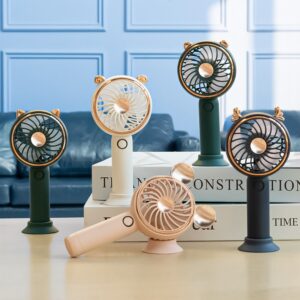 Quạt sạc mini cầm tay tai thú 6027