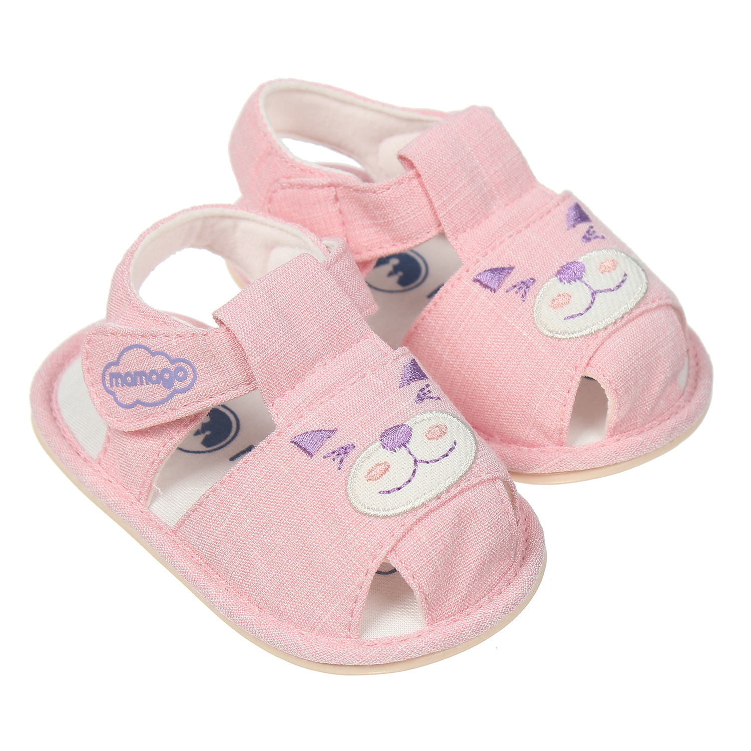 Sandal tập đi bé gái Mamago hình mèo K09 Hồng S14 1 sandal tap di be gai mamago hinh meo k09 hong s13 1