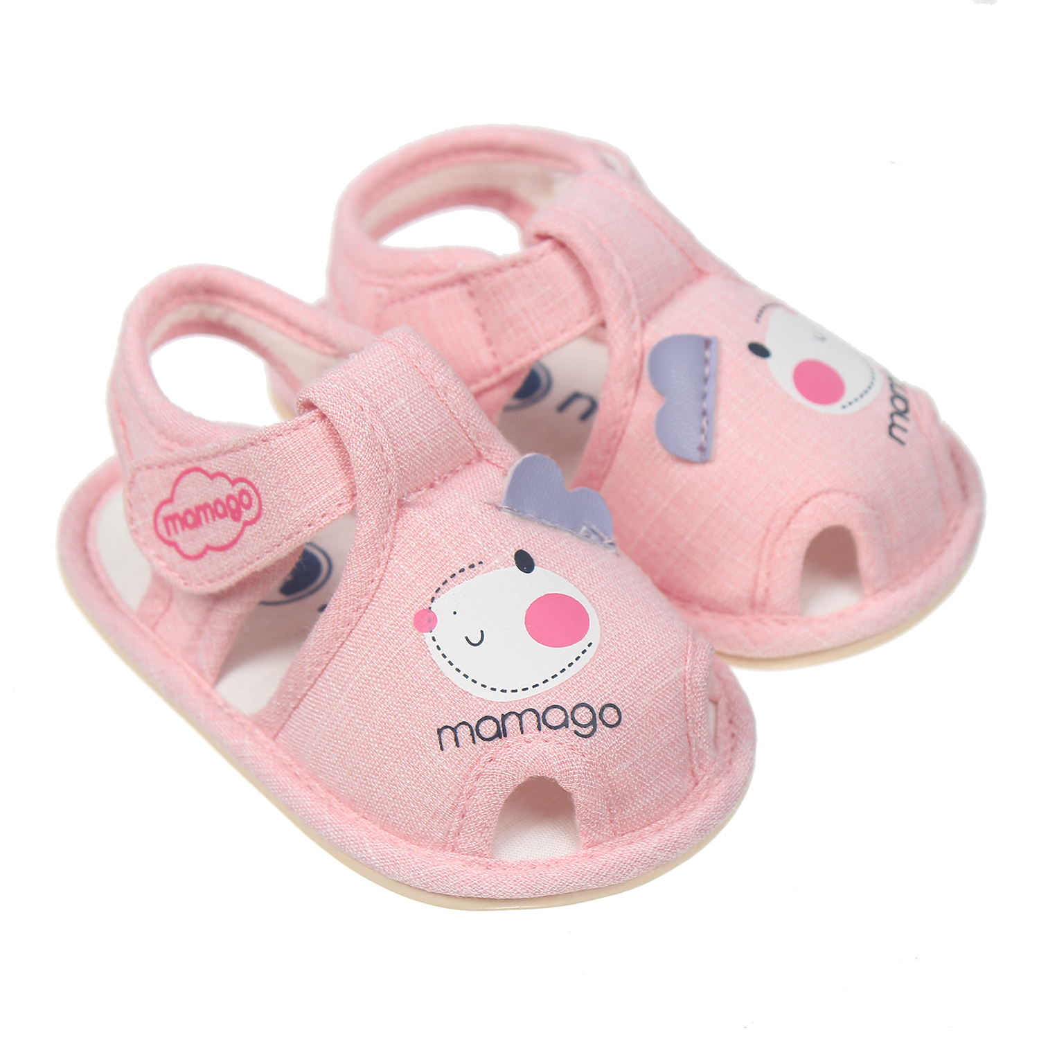 Sandal tập đi bé gái Mamago hình Snoopy K10 Hồng S14 1 sandal tap di be gai mamago hinh snoopy k10 hong s13 1