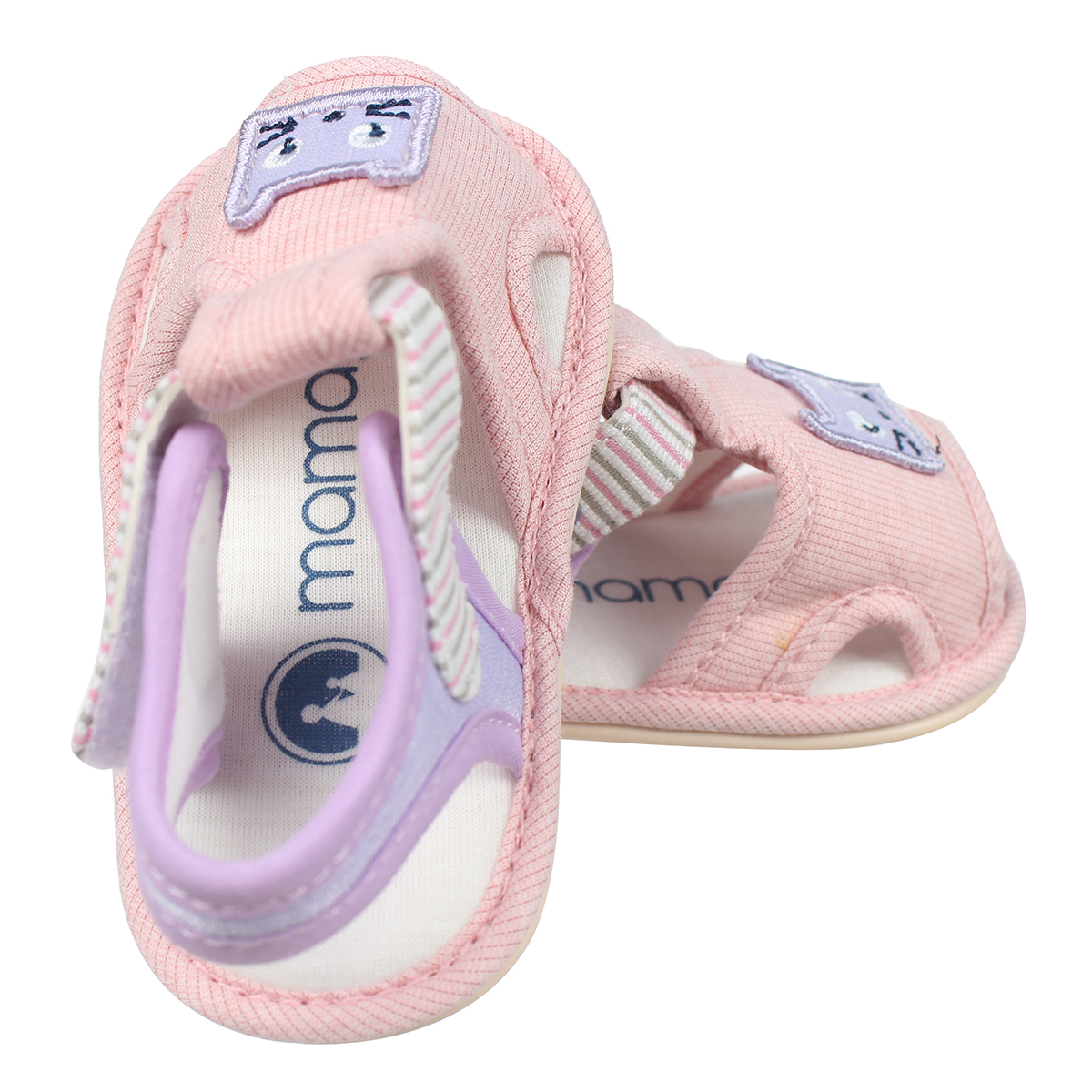 Sandal tập đi Mamago bé gái in hình mèo K02 Hồng S14 2 giày dép cho bé