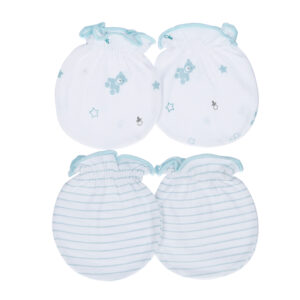 Set 2 bao tay sơ sinh thun MBVT''S BA21 (Xanh Ngọc)