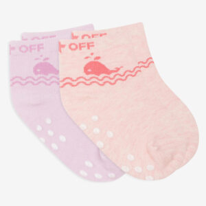 Set 2 đôi tất Onoff cá voi cho bé gái từ (2 - 4 tuổi)