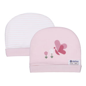 Set 2 mũ sơ sinh cotton MBVT''S BA21 (Hồng)