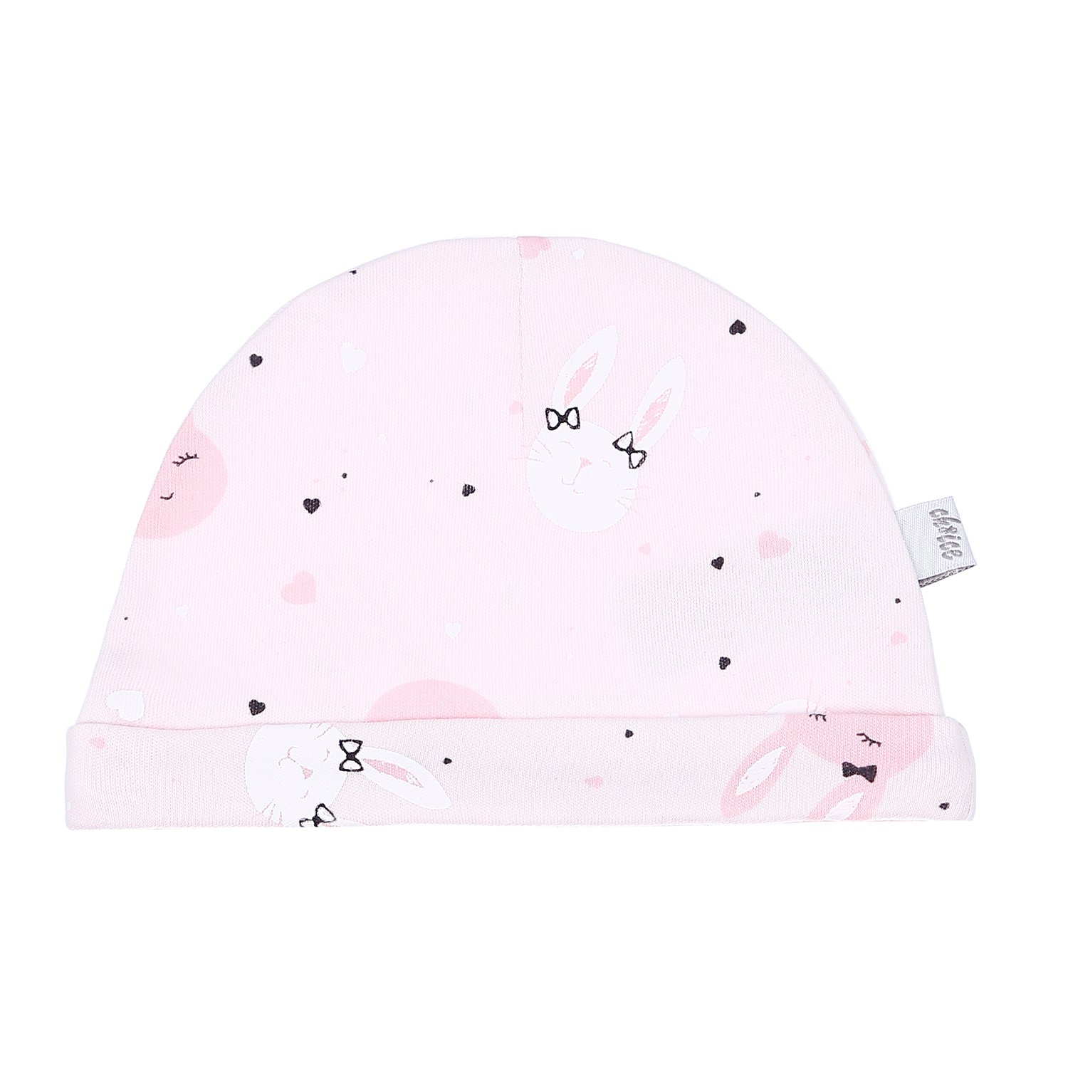 Set 2 mũ sơ sinh cotton Mothes Choice - Thỏ hồng 3 set 2 mu so sinh cotton mc tho hong 2