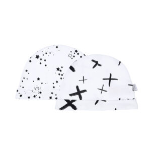 Set 2 mũ sơ sinh cotton Mothes Choice - Đen Trắng