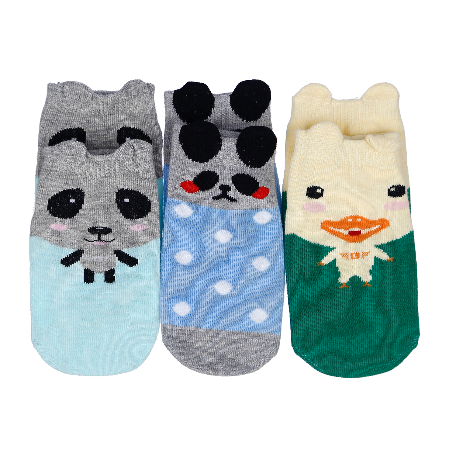 Set 3 tất cổ ngắn hình thú dành cho bé 0-12 tháng 6 set 3 tat co ngan hinh thu 06