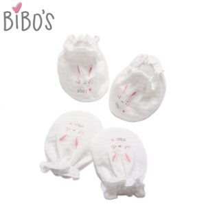 Set bao tay chân bé gái MBVT’S H18163 thỏ hồng