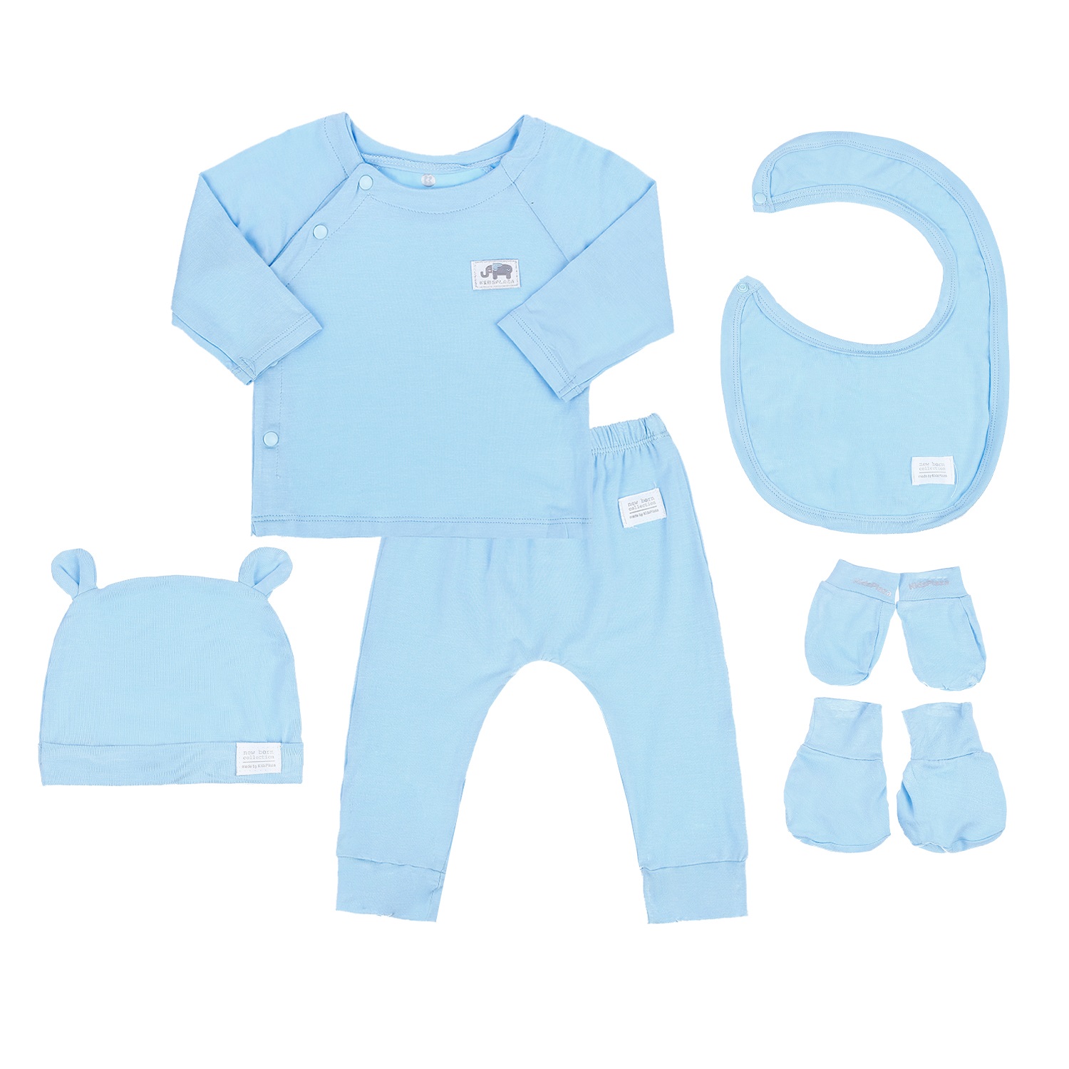Set đồ sơ sinh combo 6 món bamboo MBVT''S M21H (Xanh) 1 set do so sinh combo 6 mon bamboo kidsplaza m21h xanh 1