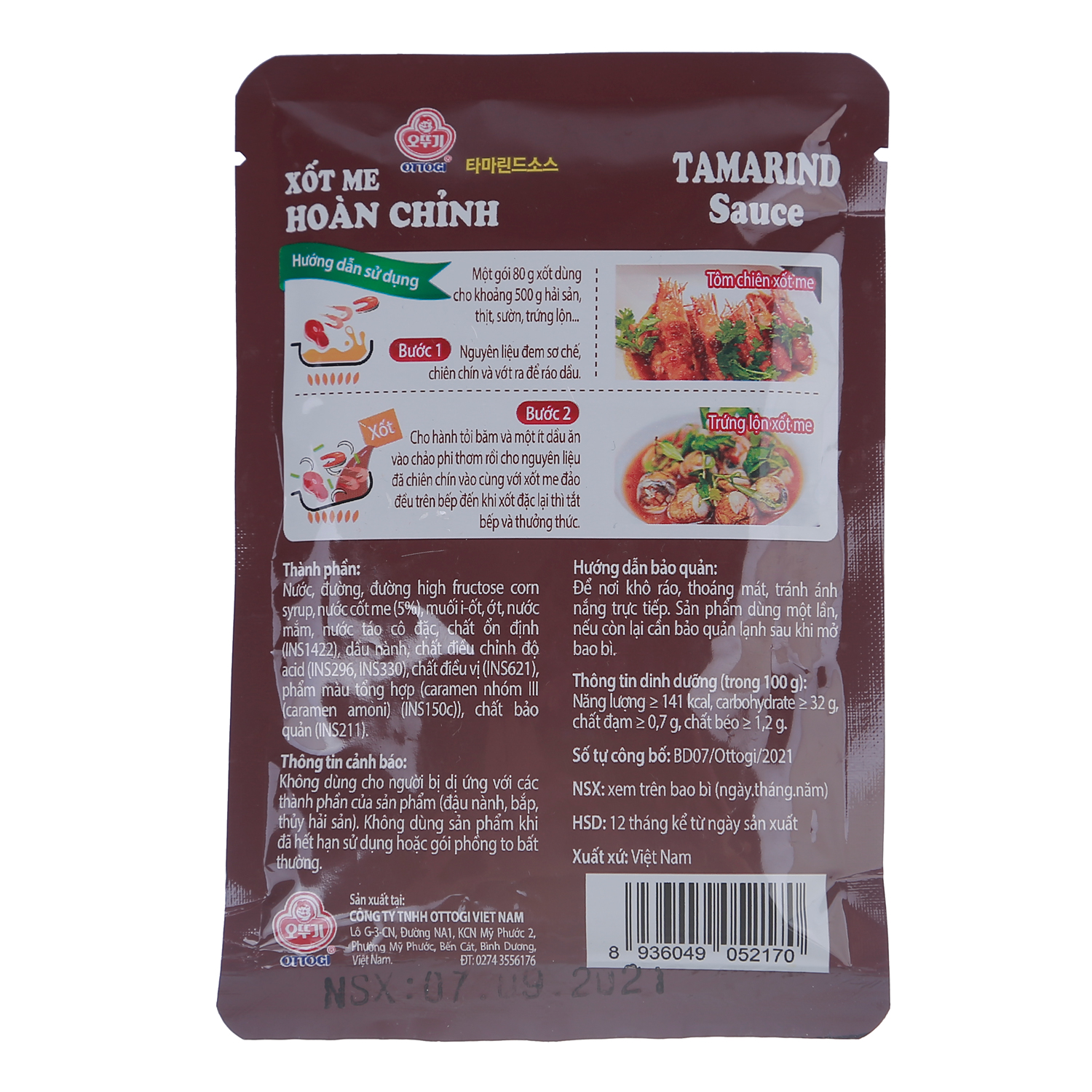 Sốt me hoàn chỉnh Ottogi gói 80g 2 sot me hoan chinh ottogi goi 80g 2