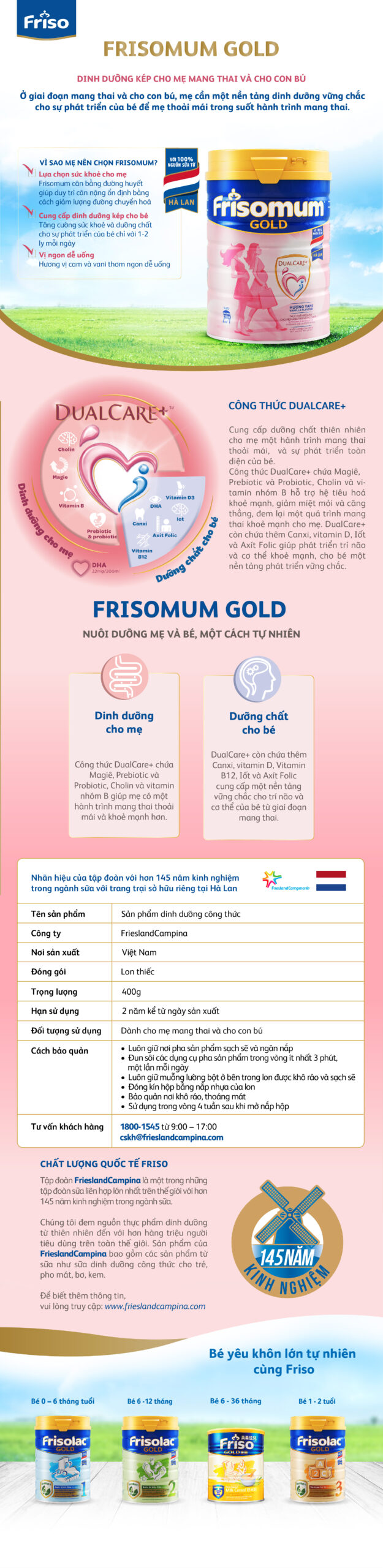 Sữa Frisomum Gold số 0 400g cho mẹ bầu và cho con bú 5 sua bot frisomum gold 400gr scaled