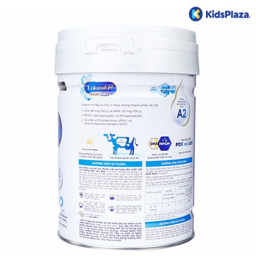 Sữa Enfamil A2 Neuropro 2 800g dành cho trẻ từ 6-12 tháng 2 Sữa Enfagrow A2 Neuropro 2 hộp 800g cho bé 6-12 tháng
