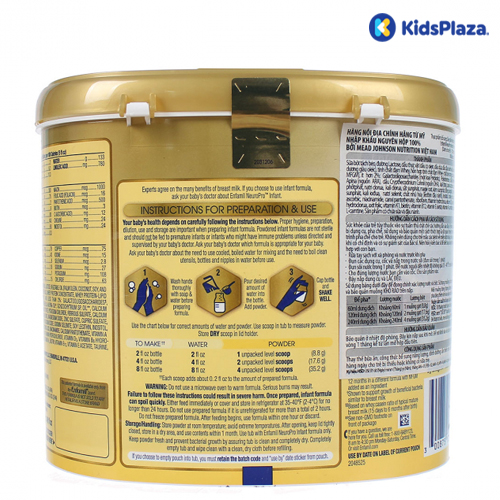 Sữa bột Enfamil NeuroPro Infant Formula 587g cho bé từ 0-12 tháng tuổi 2 Sữa Enfamil NeuroPro Infant Formula cho bé 0-12 tháng tuổi