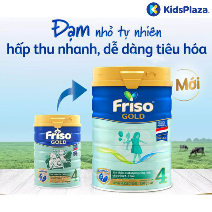 Sữa Friso Gold 4 850g cho bé 2-6 tuổi