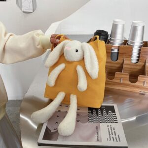 Túi xách vải canvas thỏ - Vàng