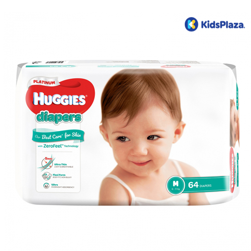 Tã dán Huggies Platinum siêu cao cấp size M 64 miếng