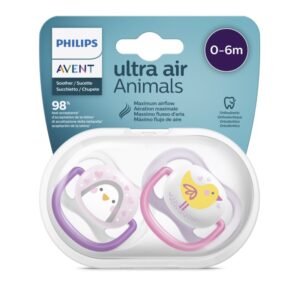 Ty ngậm Philips Avent ultra air b&eacute; g&aacute;i h&igrave;nh th&uacute; (0 - 6 th&aacute;ng)