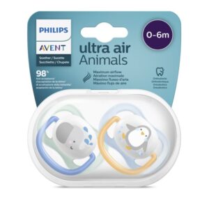 Ty ngậm Philips Avent ultra air Animals b&eacute; trai h&igrave;nh th&uacute; (0 - 6 th&aacute;ng)