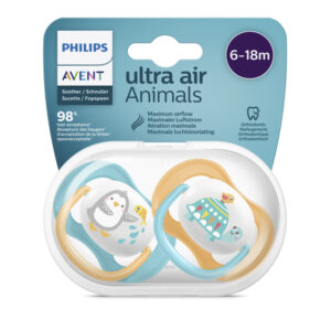 Ty ngậm Philips Avent ultra air Animals b&eacute; trai h&igrave;nh th&uacute; (6 - 18 th&aacute;ng)