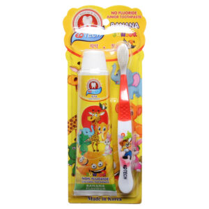 Bàn chải và kem đánh răng EQ Tech Junior hương chuối 75g (2 - 8 tuổi)