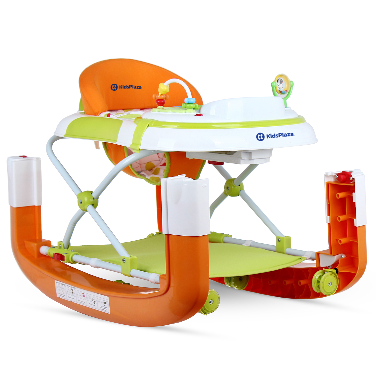 Xe tập đi MBVT''S Walker có nhạc và bàn ăn W1121RA6 (Màu Xanh) 6 xe tập đi tròn KidsMBVT Walker