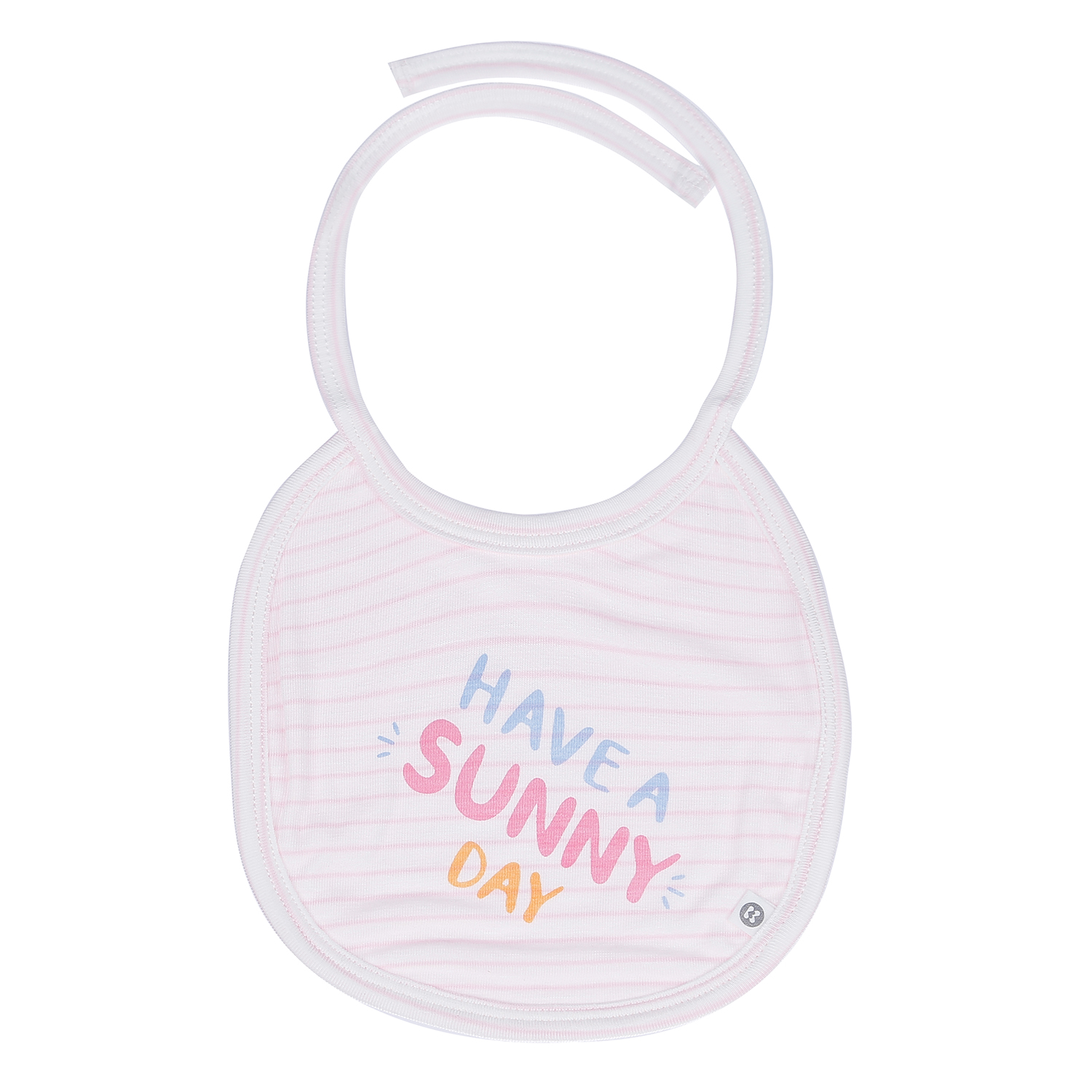 Yếm sơ sinh Otis bé gái kẻ ngang in chữ Sunny Day MBVT''S ND21H (Trắng Hồng) 1 yem so sinh otis be gai ke ngang in chu sunny day kidsplaza nd21h trang hong 1